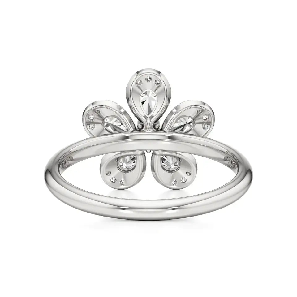 Flora | Round & Pear Lab-Grown Diamond Ring - Nivara