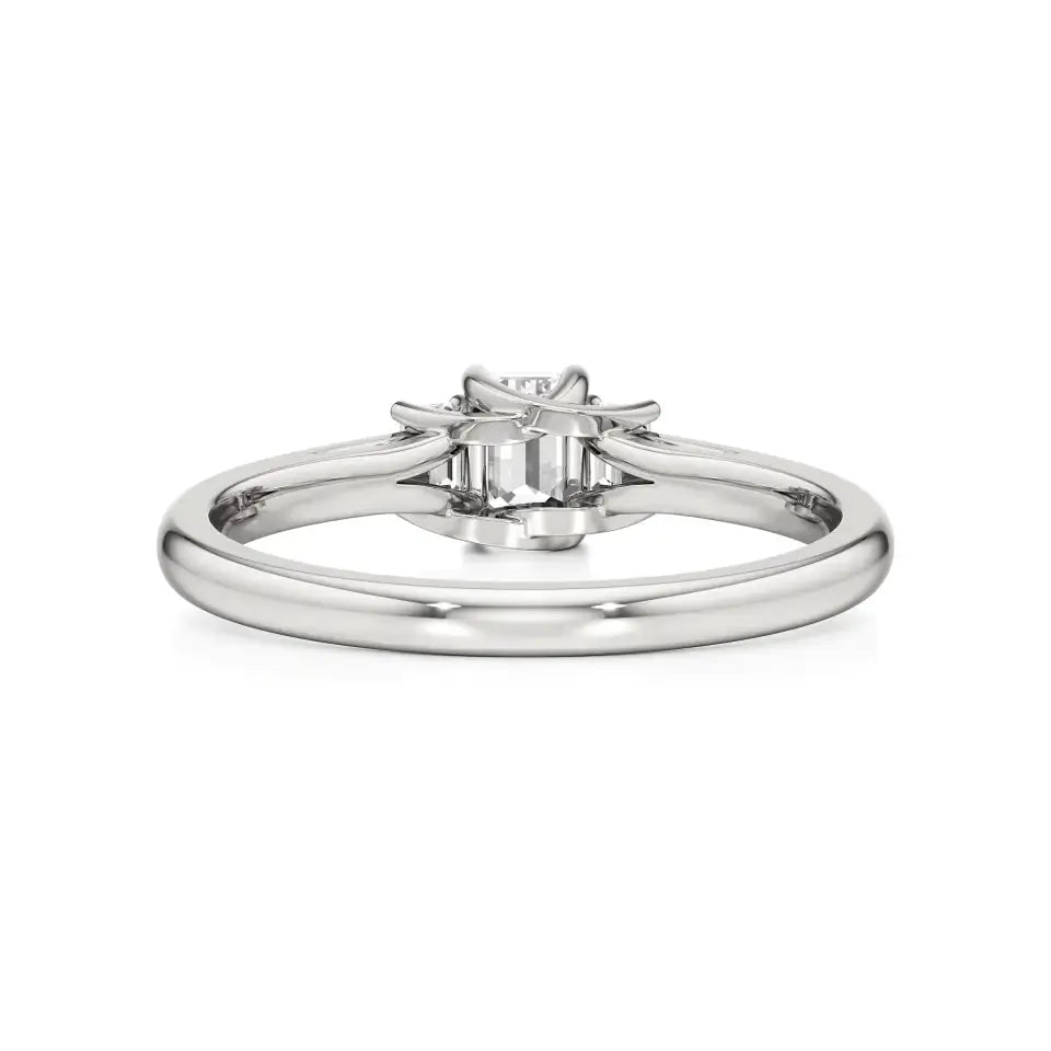 Aria | Emerald Lab-Grown Diamond Three-Stone Ring - Nivara