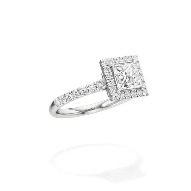 Mira | Round & Princess Lab-Grown Diamond Halo Ring - Nivara