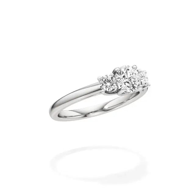 Aria | Round Lab-Grown Diamond Three-Stone Ring - Nivara