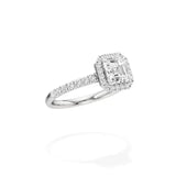 Amara | Asscher-cut Lab-Grown Diamond Halo Ring - Nivara