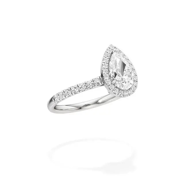 Mira | Round & Pear Lab-Grown Diamond Halo Ring - Nivara