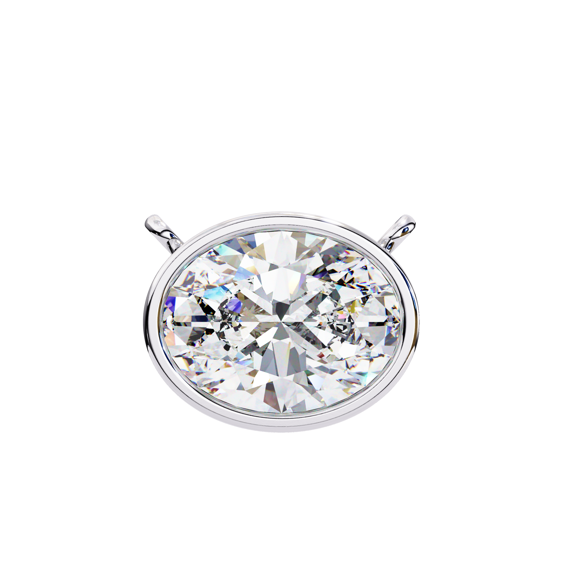 Amora | Oval bezel setting pendant