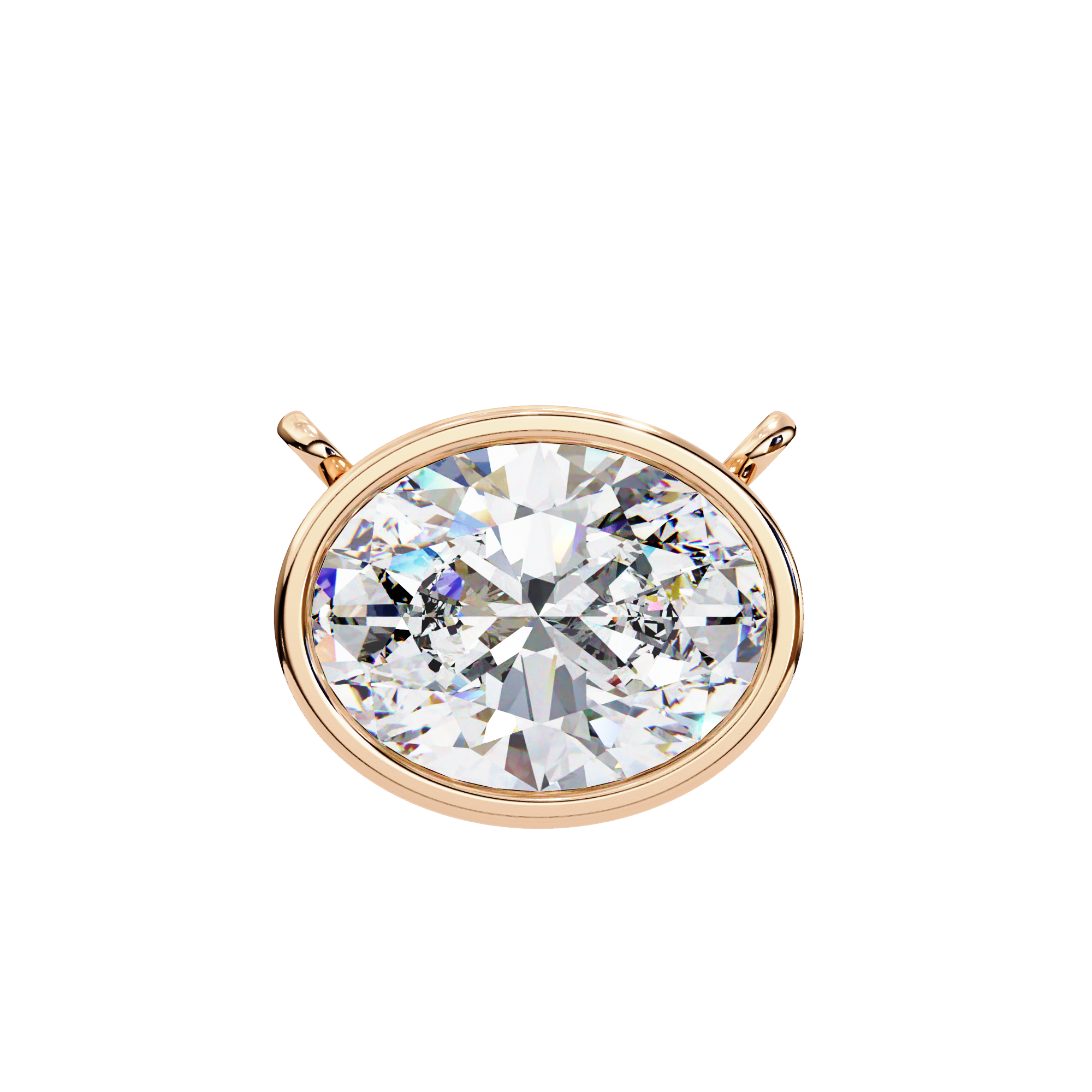 Amora | Oval bezel setting pendant