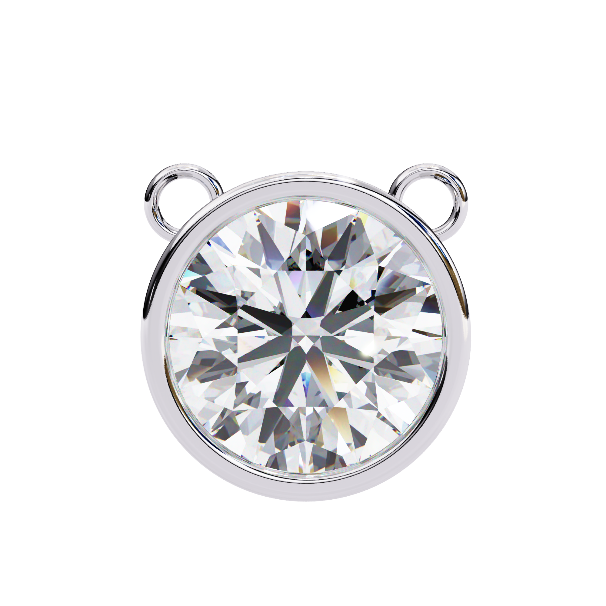 Amora | Round diamond in bezel setting pendant