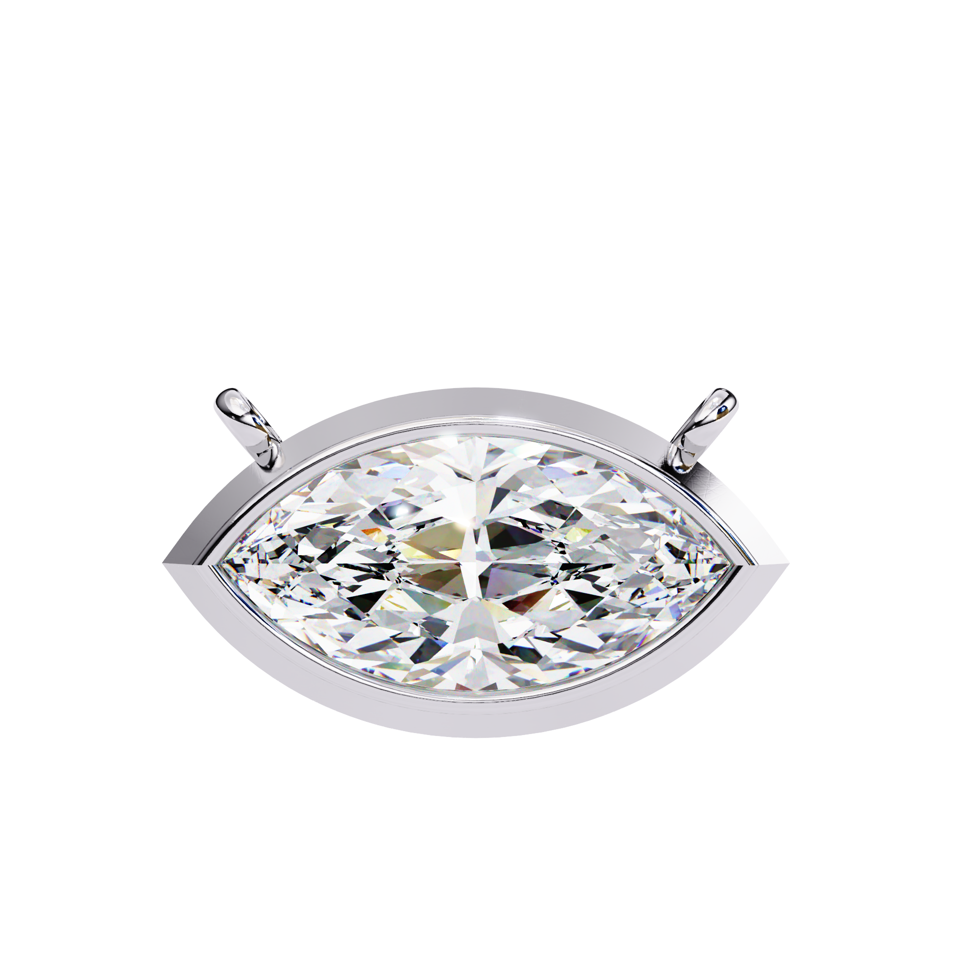 Amora | Marquise in Bezel setting pendant