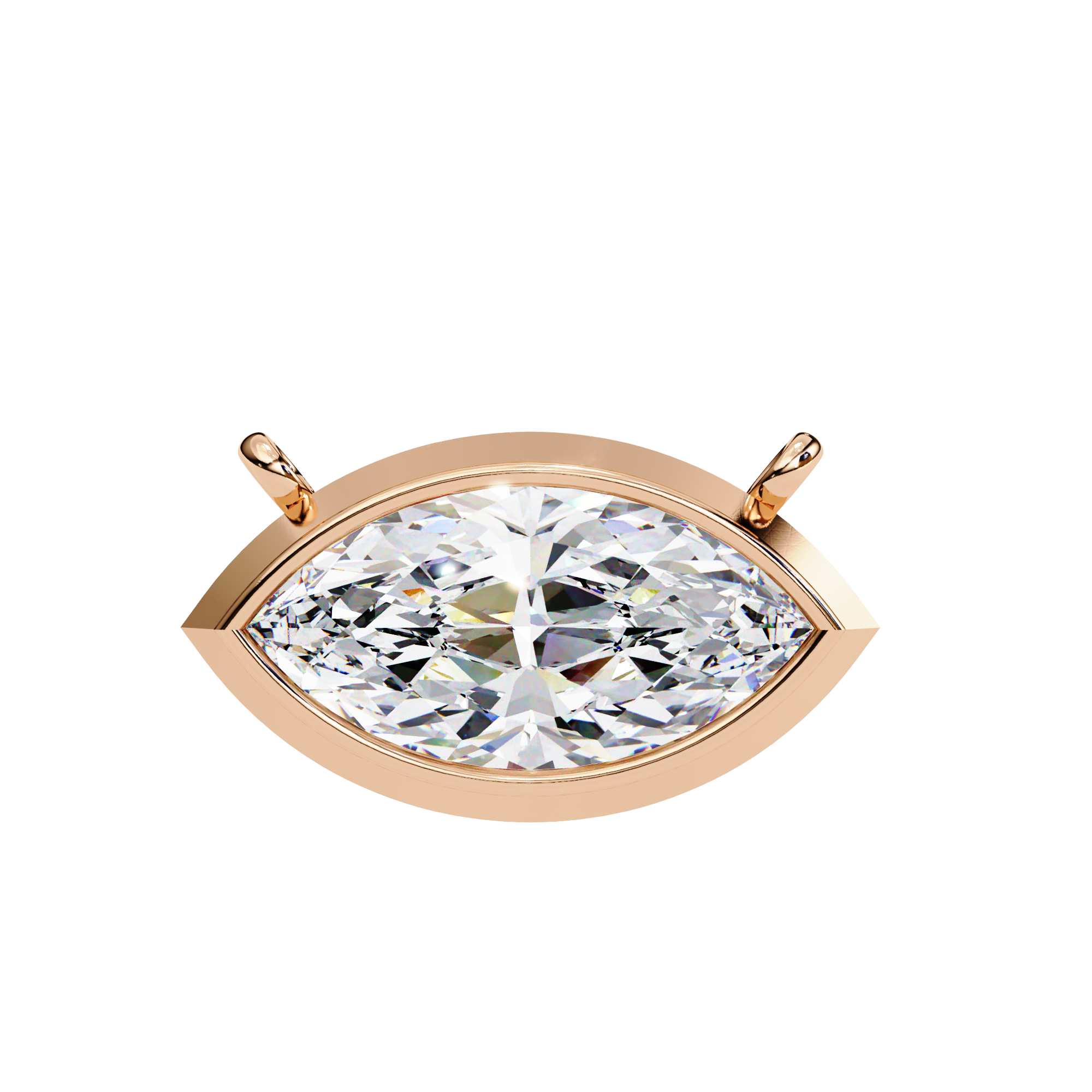 Amora | Marquise in Bezel setting pendant