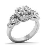 Amara | Round and Marquise-shaped lab grown diamond ring
