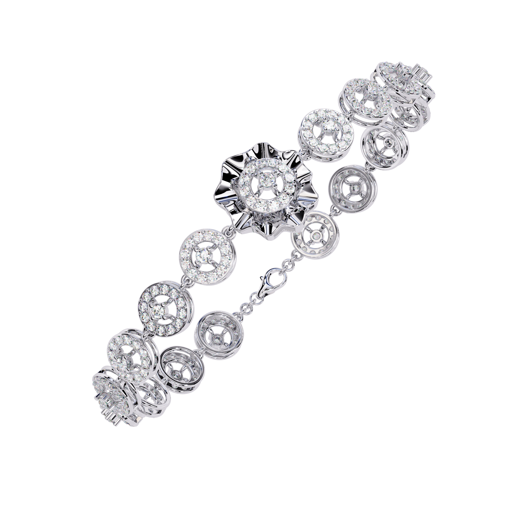 Flora | Round Lab Grown Diamonds Bracelet