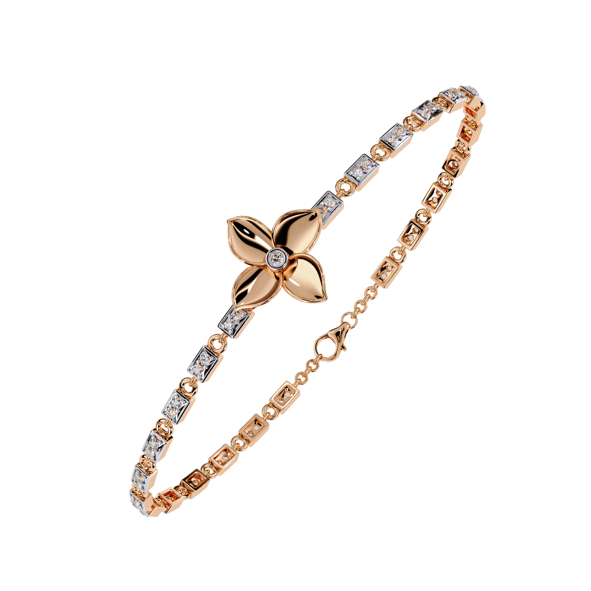 Flora | Daily Wear Round Diamond Bracelet