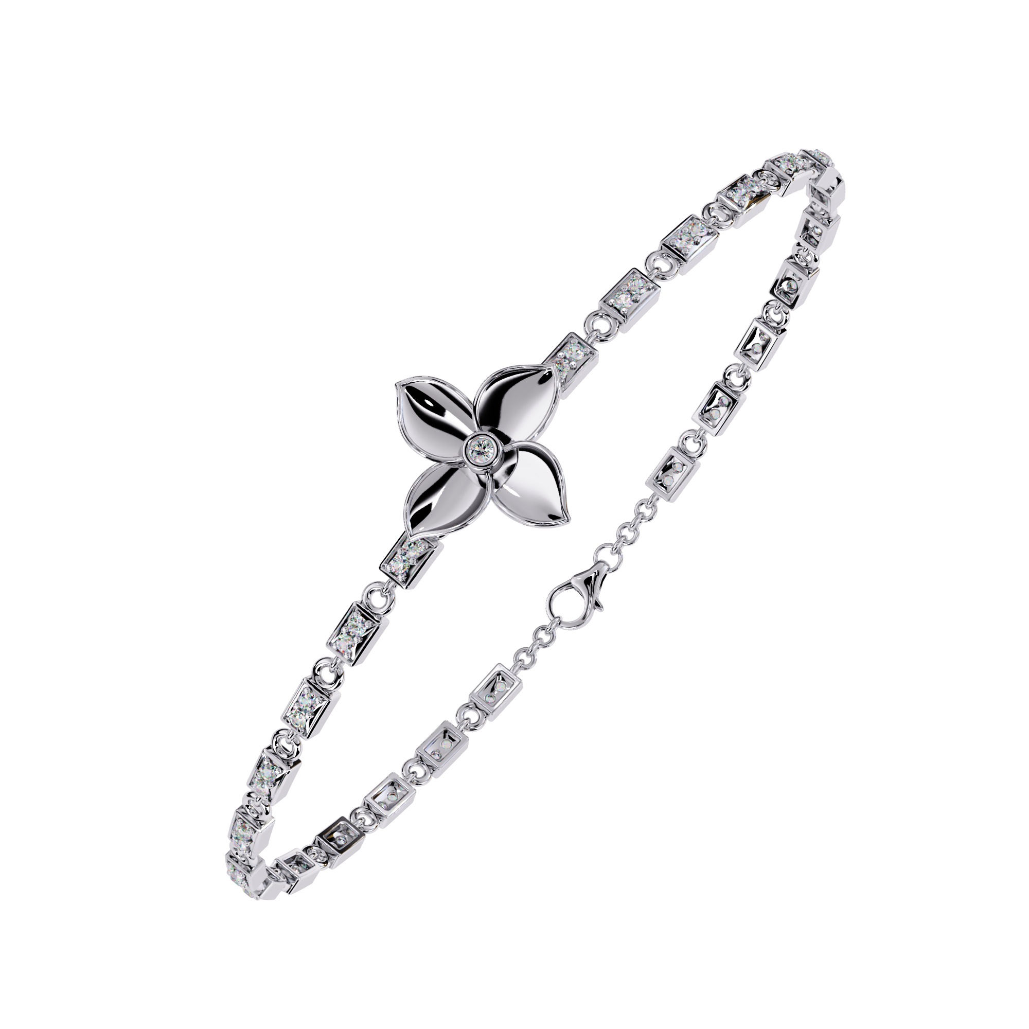 Flora | Daily Wear Round Diamond Bracelet