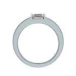 Amara | Emerald Solitaire Plain Band Ring - Nivara