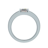 Amara | Emerald Solitaire Plain Band Ring - Nivara