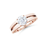 Amara | Round Solitaire with Split Shank Ring