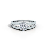 Amara | Round Solitaire with Split Shank Ring