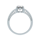Amara | Round Solitaire with Split Shank Ring