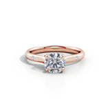 Amara | Round-Cut Lab Grown Diamond with Round Sidestones