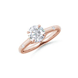 Amara | Round-Cut Lab Grown Diamond with Round Sidestones