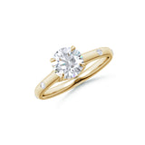 Amara | Round-Cut Lab Grown Diamond with Round Sidestones