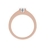 Amara | Double Band with Round Solitaire Ring - Nivara