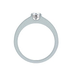 Amara | Double Band with Round Solitaire Ring - Nivara