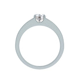 Amara | Double Band with Round Solitaire Ring - Nivara
