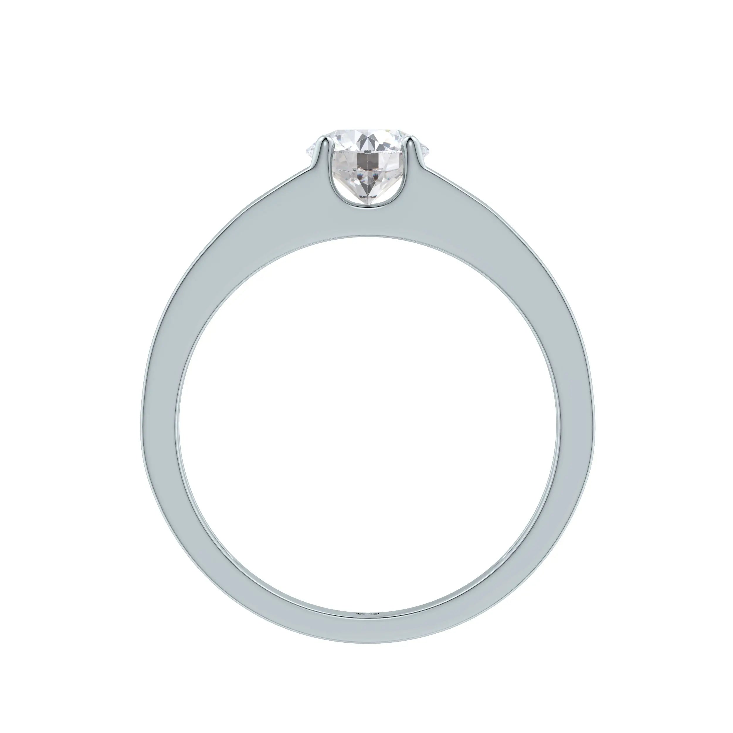 Amara | Double Band with Round Solitaire Ring - Nivara