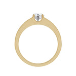 Amara | Double Band with Round Solitaire Ring - Nivara