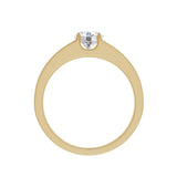 Amara | Double Band with Round Solitaire Ring - Nivara
