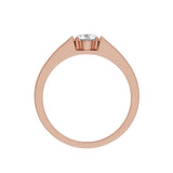Amara | Round Solitaire Smooth Band Ring