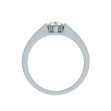 Amara | Round Solitaire Smooth Band Ring