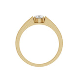 Amara | Round Solitaire Smooth Band Ring