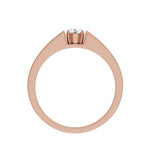 Amara | Minimal wide-band Solitaire Ring - Nivara
