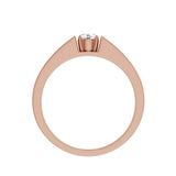 Amara | Minimal wide-band Solitaire Ring - Nivara