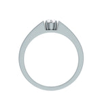 Amara | Minimal wide-band Solitaire Ring - Nivara