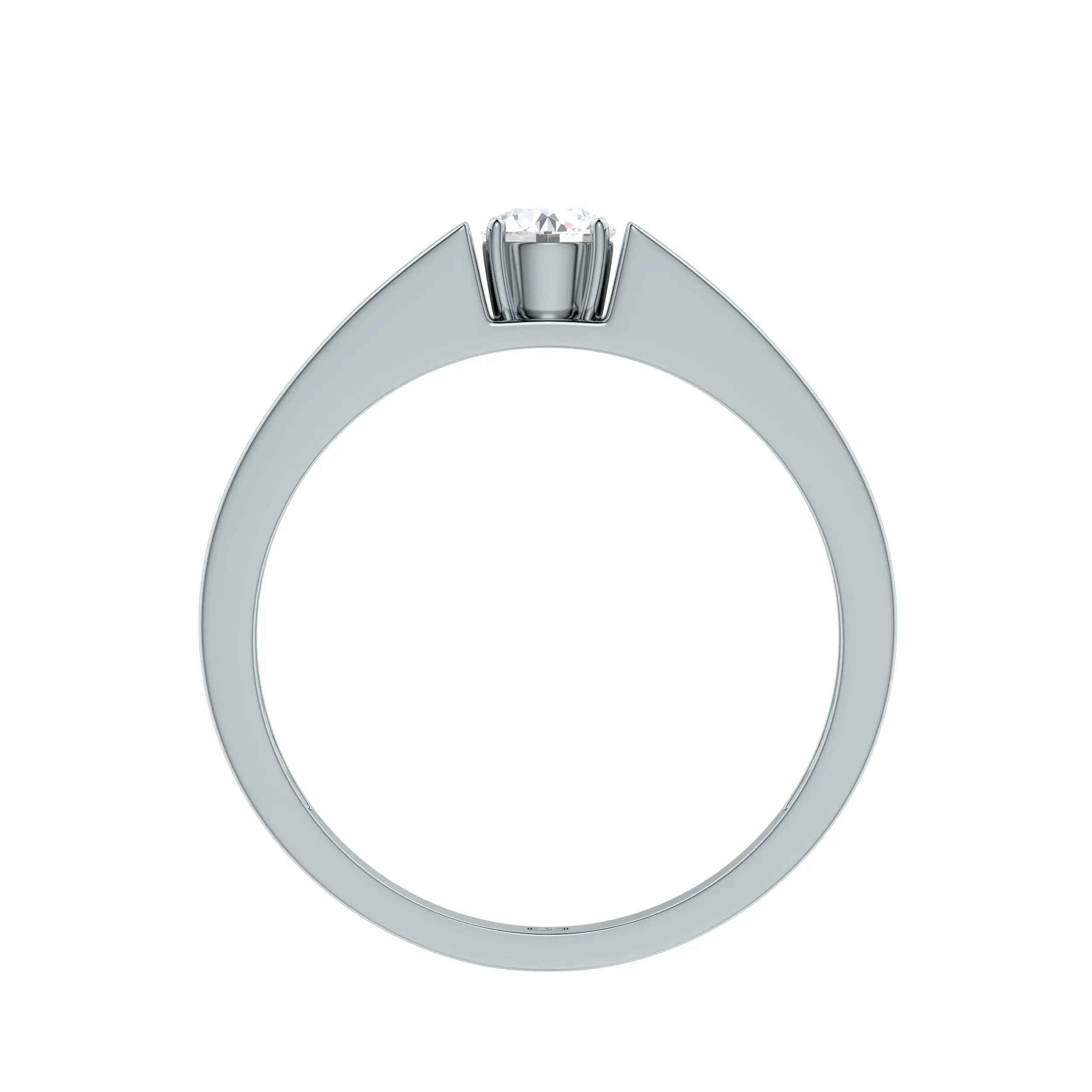 Amara | Minimal wide-band Solitaire Ring - Nivara