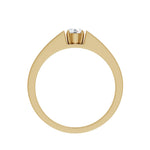 Amara | Minimal wide-band Solitaire Ring - Nivara