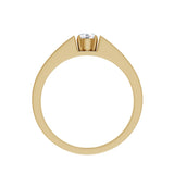 Amara | Minimal wide-band Solitaire Ring - Nivara