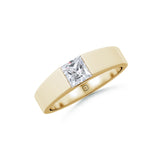 Amora | Princess-cut Wide Band Solitaire Ring
