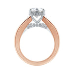 Amara | Crossover Solitaire with Diamond Accents Ring - Nivara
