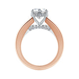 Amara | Crossover Solitaire with Diamond Accents Ring - Nivara