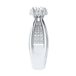 Amara | Crossover Solitaire with Diamond Accents Ring - Nivara