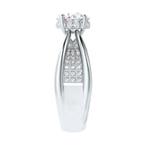 Amara | Crossover Solitaire with Diamond Accents Ring - Nivara
