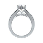 Amara | Crossover Solitaire with Diamond Accents Ring - Nivara