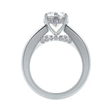 Amara | Crossover Solitaire with Diamond Accents Ring - Nivara