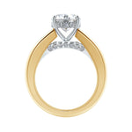 Amara | Crossover Solitaire with Diamond Accents Ring - Nivara