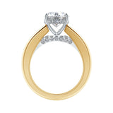 Amara | Crossover Solitaire with Diamond Accents Ring - Nivara