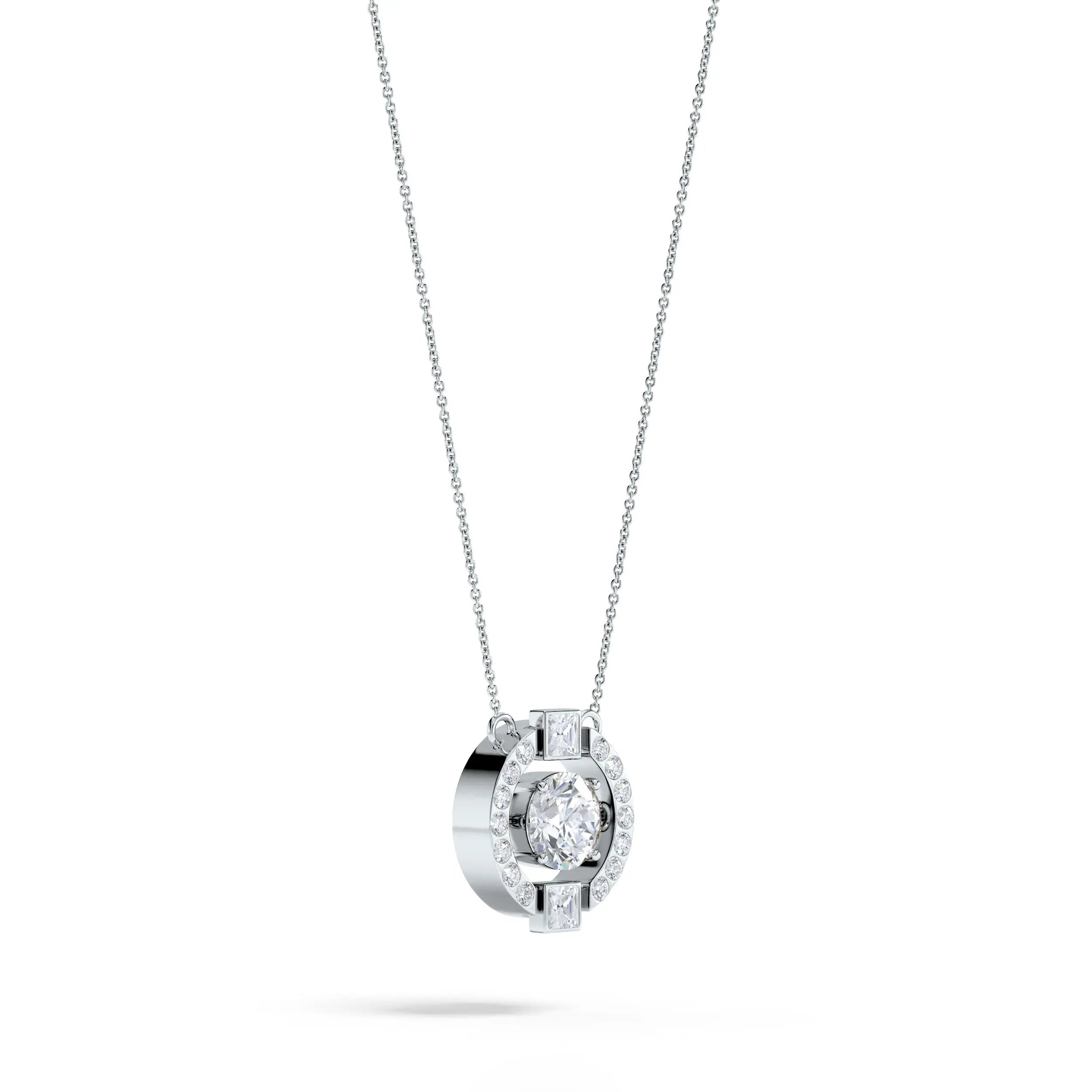 Mira | Round & Princess Lab-Grown Diamonds Halo Pendant - Nivara