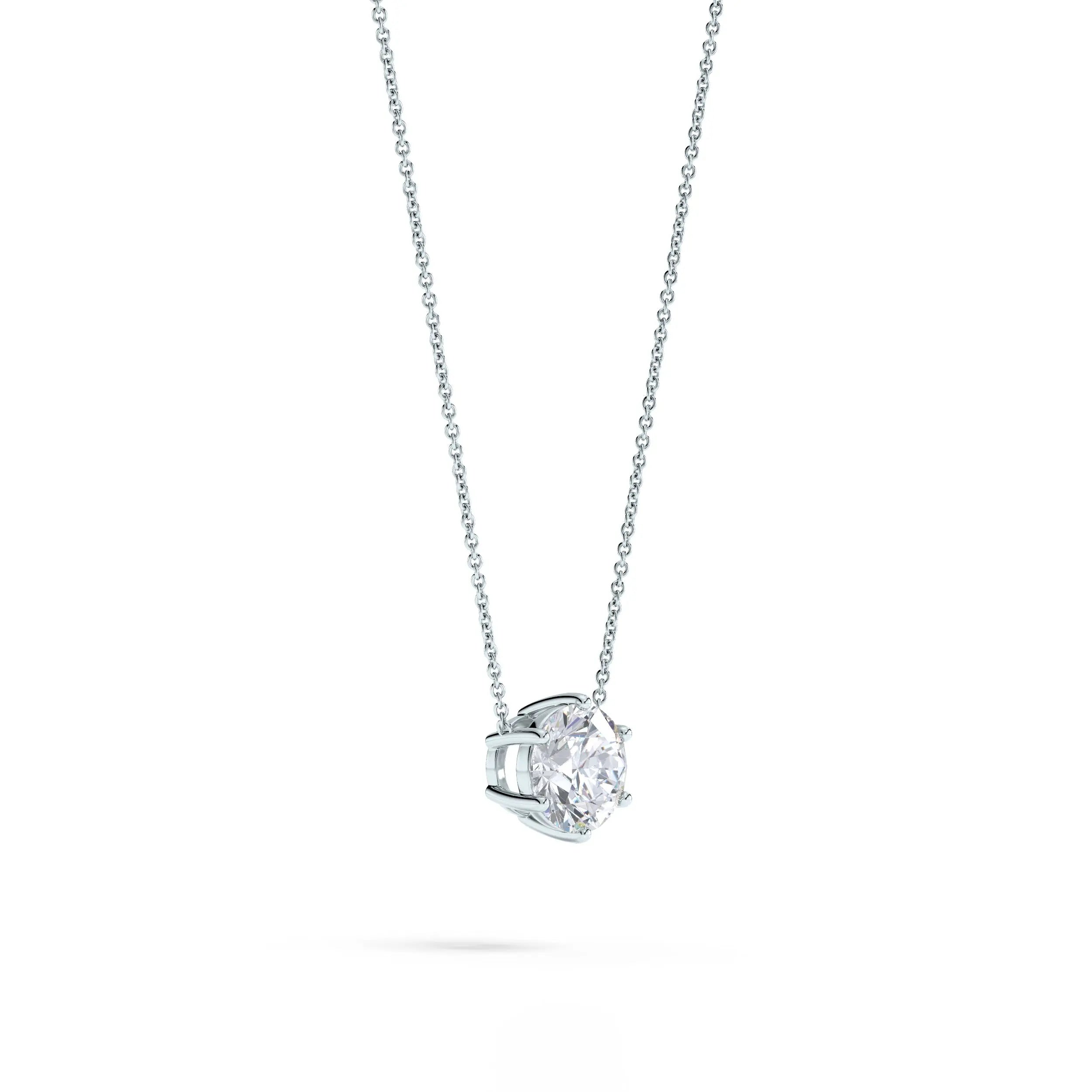Sol | Round Solitaire with Six Prong Setting Pendant - Nivara