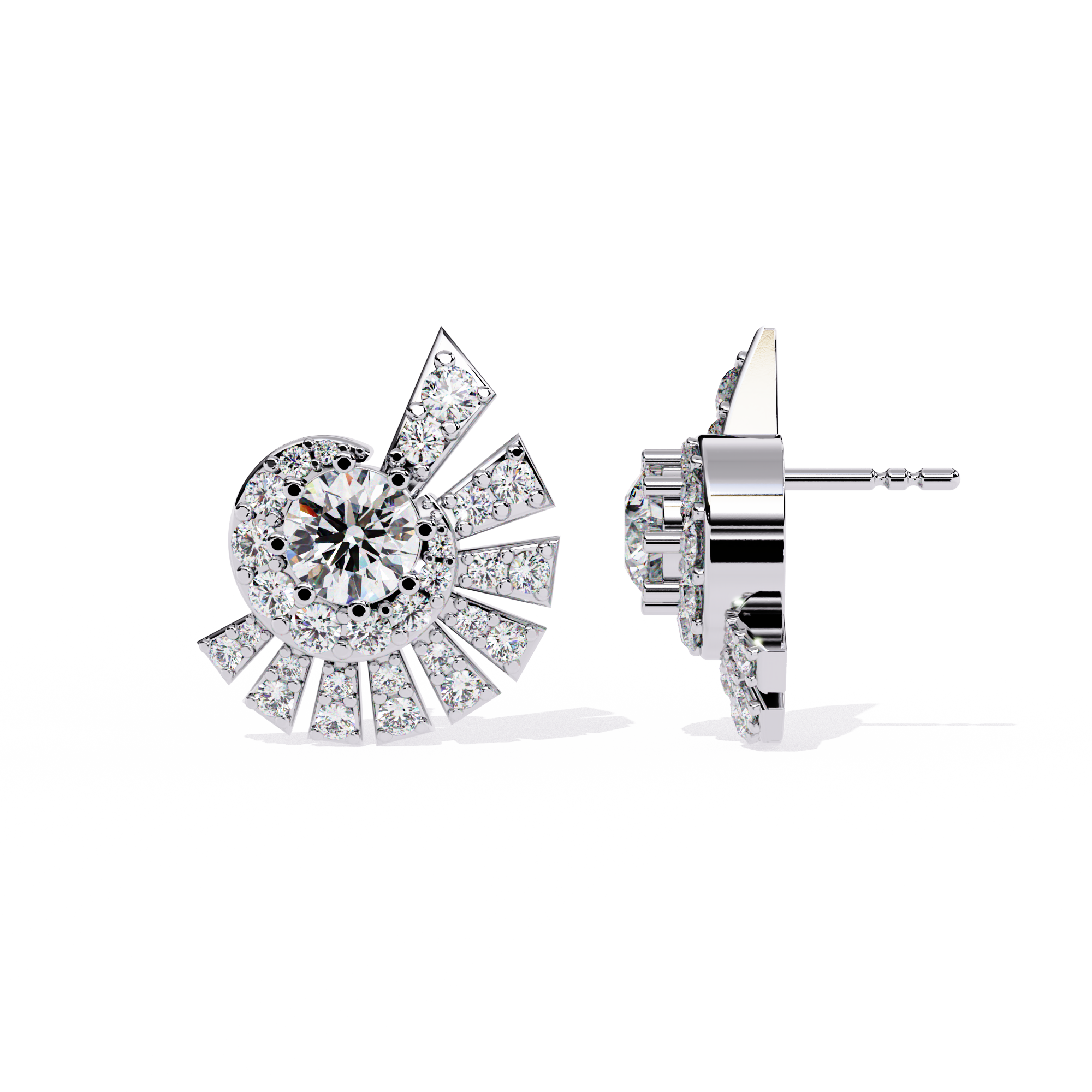 Mode | Diamond-studded Round Lab Grown Diamond Studs